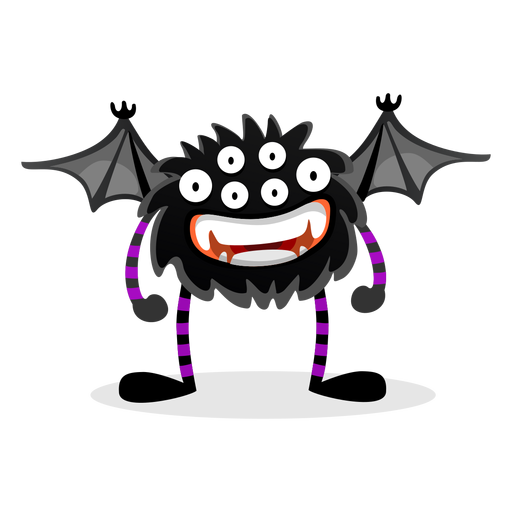 Ilustración de monstruo araña murciélago Diseño PNG