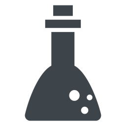 Ícone plano do frasco de química Desenho PNG