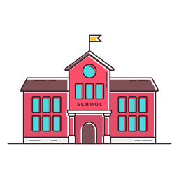 Icono de edificio de escuela clásica