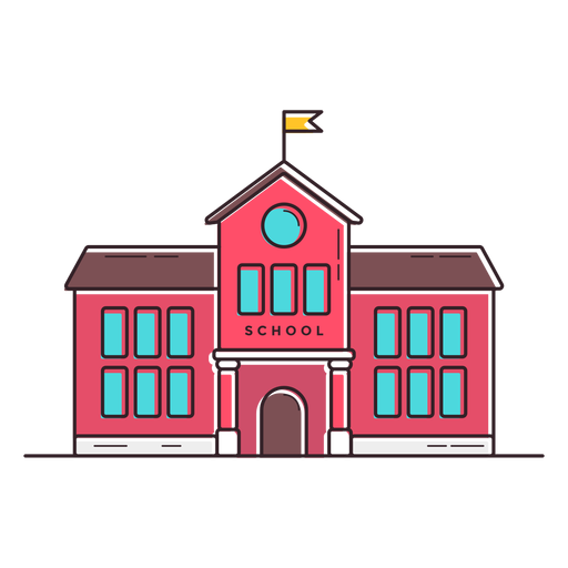 Klassische Schulgebäudeikone PNG-Design
