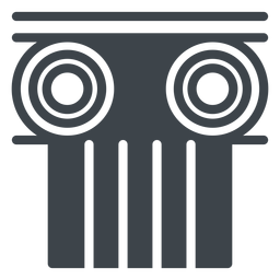 Column capital flat school icon PNG Design Transparent PNG