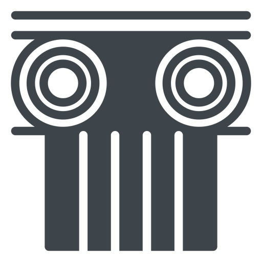 Icono de escuela plana capital de columna Diseño PNG
