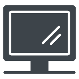 Ícone de escola plana de monitor de computador Transparent PNG