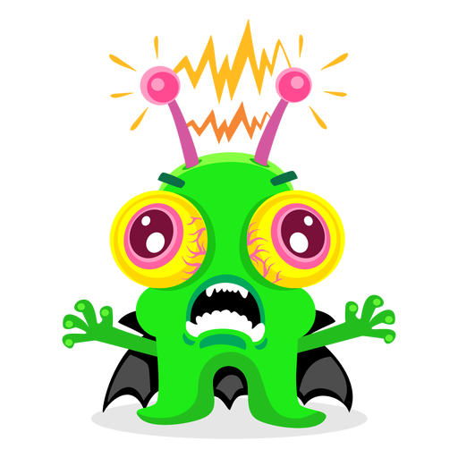 Electric monster illustration PNG Design