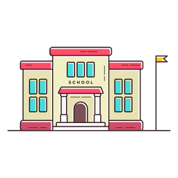 Icono de edificio de la escuela primaria