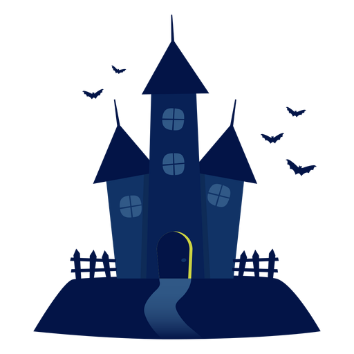 Halloween haunted house illustration PNG Design