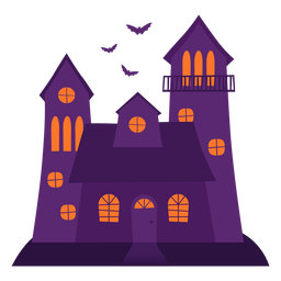 Ilustración de casa espeluznante de Halloween Transparent PNG
