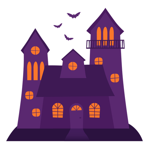 Ilustraci?n de casa espeluznante de Halloween Diseño PNG