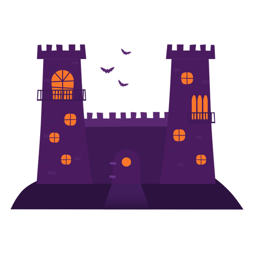 Ilustración de castillo embrujado Diseño PNG