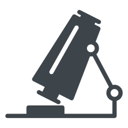 Icono de escuela plana microscopio Diseño PNG