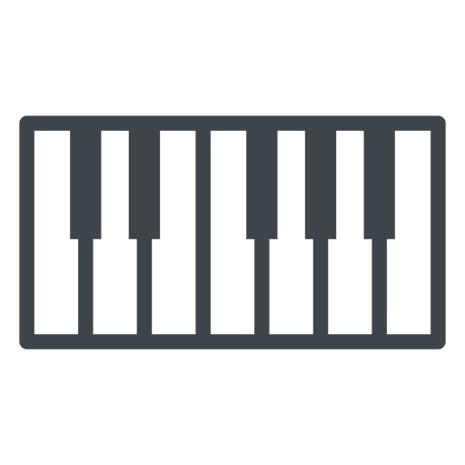 Piano keys flat school icon PNG Design