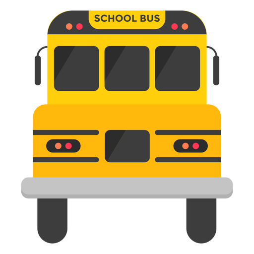 School bus front illustration PNG Design