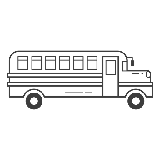 School bus stroke icon - Transparent PNG & SVG vector file