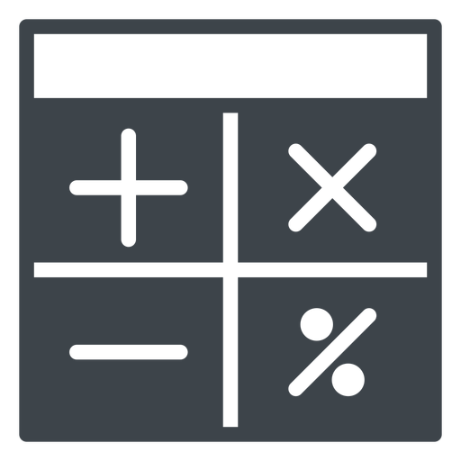 Ícone plano da calculadora escolar Desenho PNG
