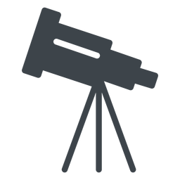 Ícone de escola plana do telescópio Desenho PNG