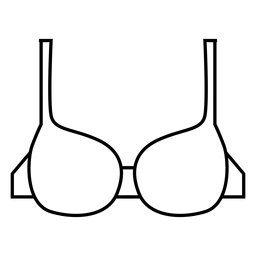 Icono de trazo de sujetador de camiseta de mujer Diseño PNG