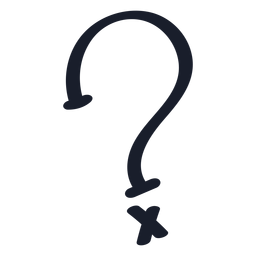 X desenho de ponto de interrogação Desenho PNG