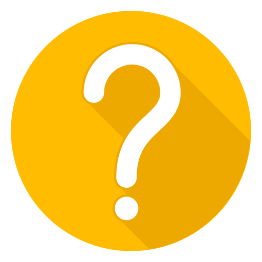 Yellow circle question mark icon PNG Design