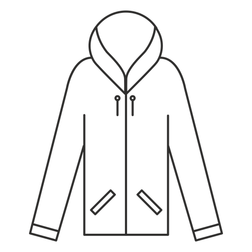 Zip hoodie stroke icon - Transparent PNG & SVG vector file