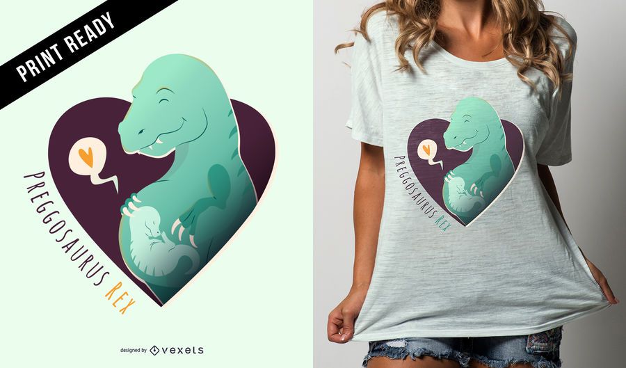Diseño de camiseta Preggosaurus Rex Funny Pregnancy Diseño de camiseta Preggosaurus Rex Funny Pregnancy