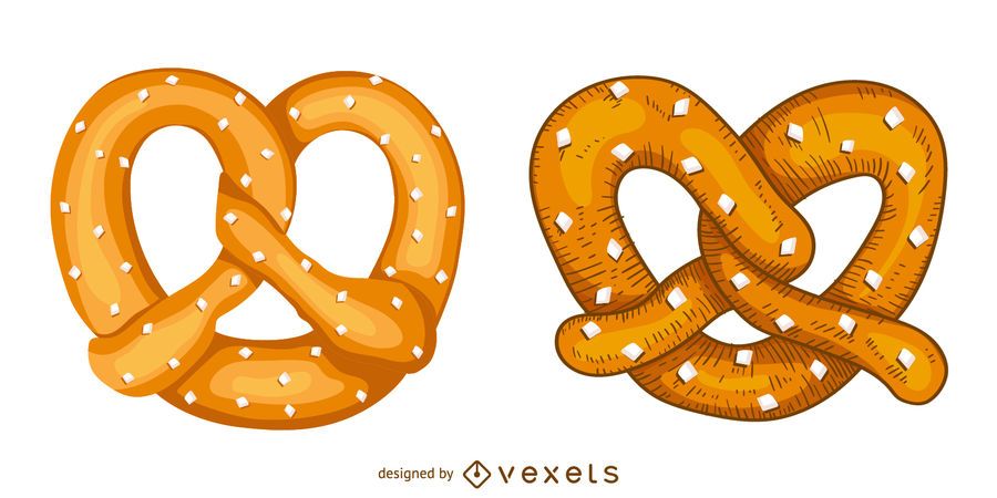 Brezel-Illustrationssatz Brezel-Illustrationssatz