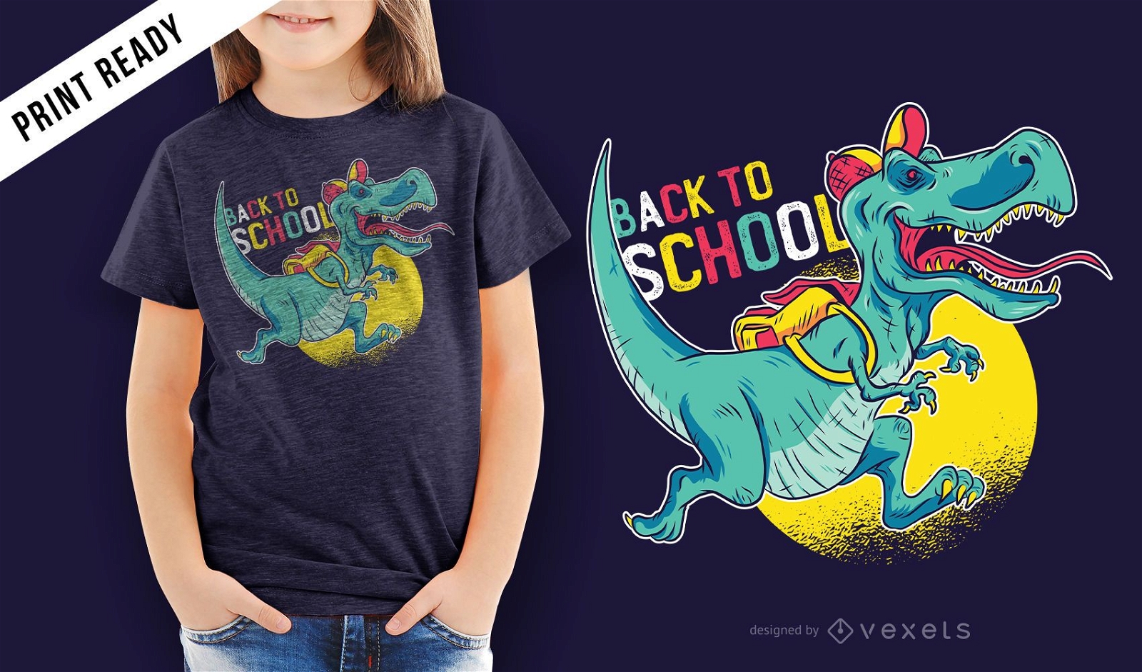 Zur?ck zur Schule Dinosaurier Kinder T-Shirt Design