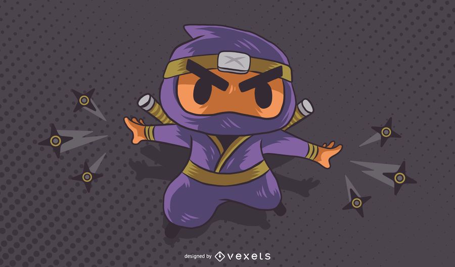 Dibujos animados de personajes ninja Dibujos animados de personajes ninja