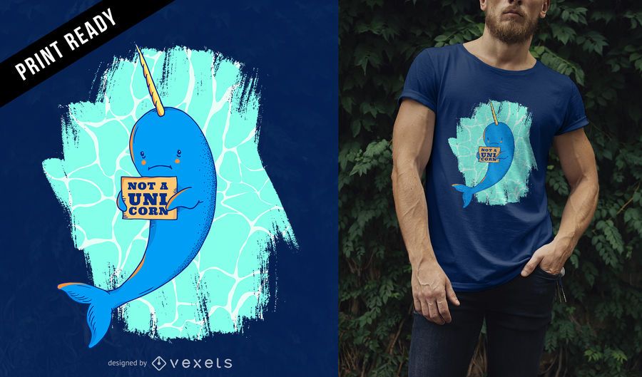Diseño de la camiseta de narval Diseño de la camiseta de narval