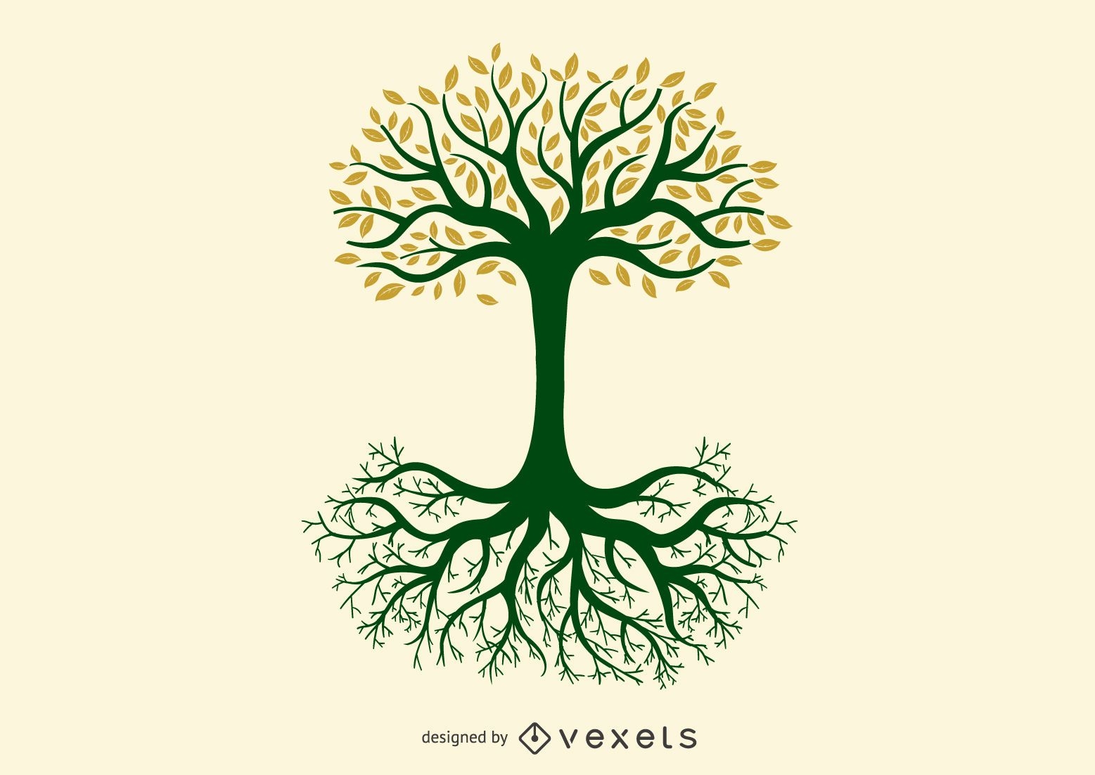 Baum des Lebens Yggdrasil nordisches Grafikdesign
