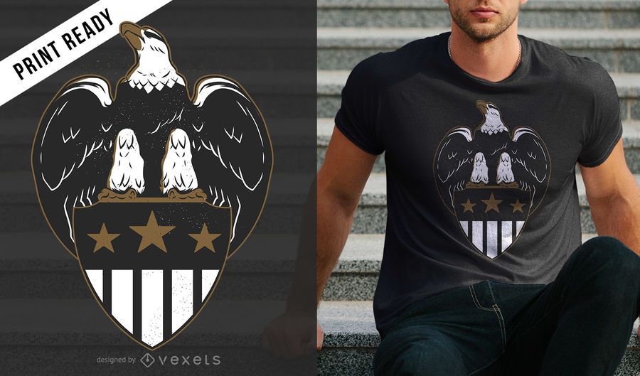 Eagle shield t-shirt design Eagle shield t-shirt design