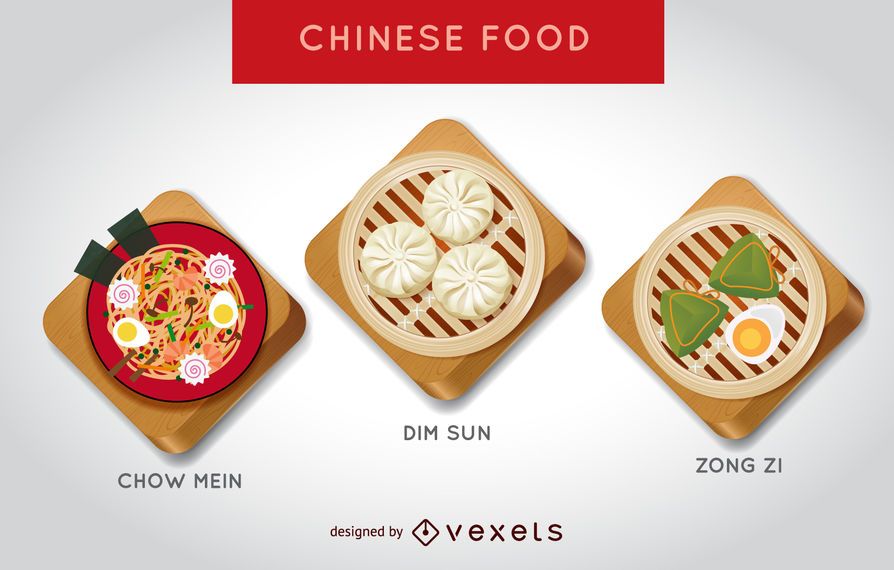 Chinese food illustration set Chinese food illustration set
