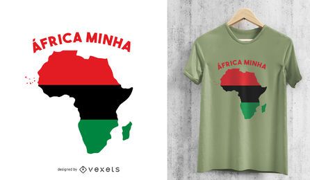 Projeto pan-africano do t-shirt do motivo de África Minha Projeto pan-africano do t-shirt do motivo de África Minha
