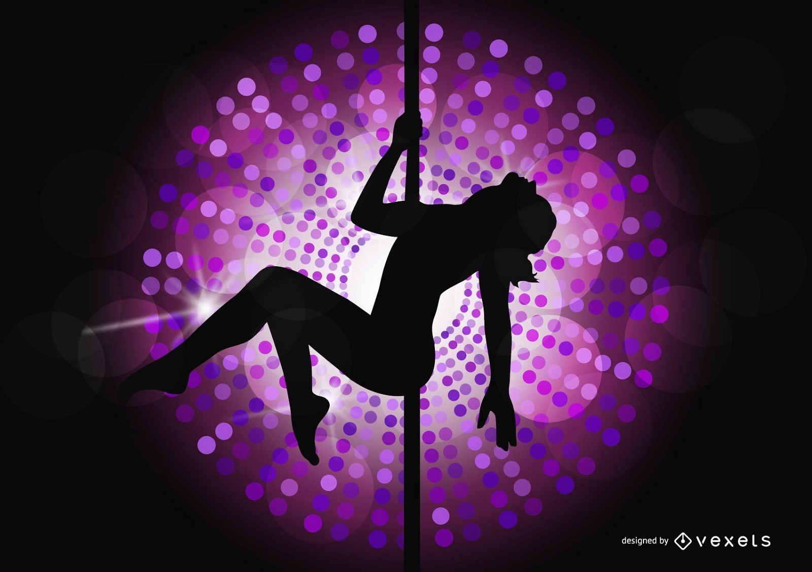 Nachtclub Pole Dance Hintergrund