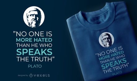 Plato citar o design do t-shirt Plato citar o design do t-shirt