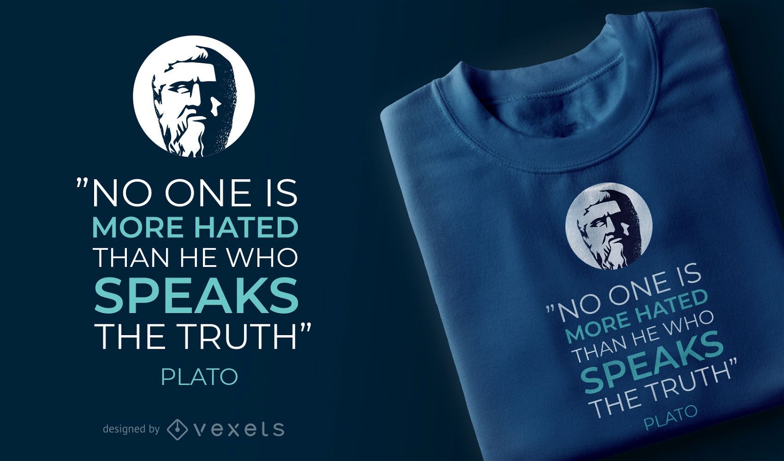 Plato quote t-shirt design