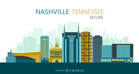 Ilustración del horizonte de Nashville Ilustración del horizonte de Nashville