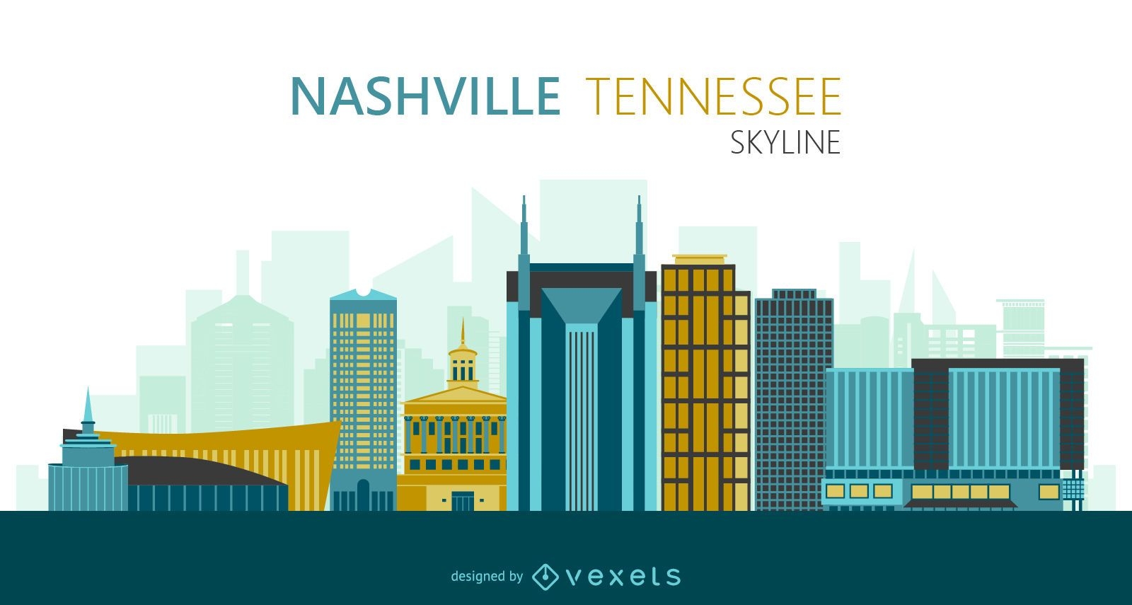 Nashville skyline illustration