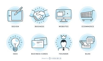 Business Icons Vektorgrafik-Set