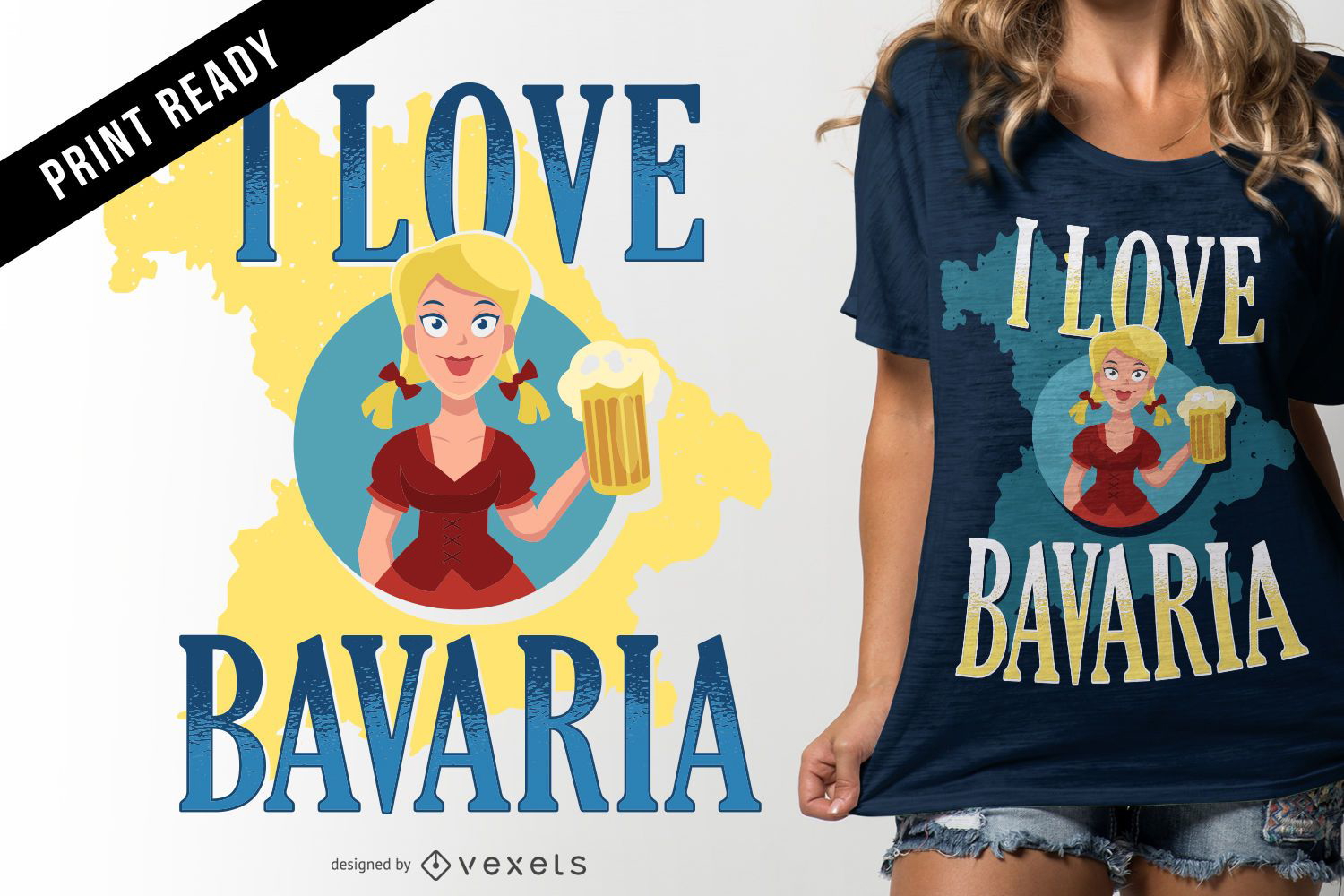I love Bavaria t-shirt design