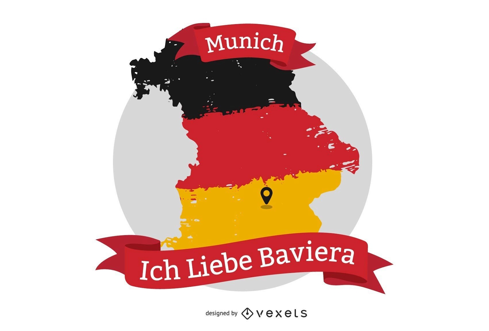 Design de camiseta Ich Liebe Baviera