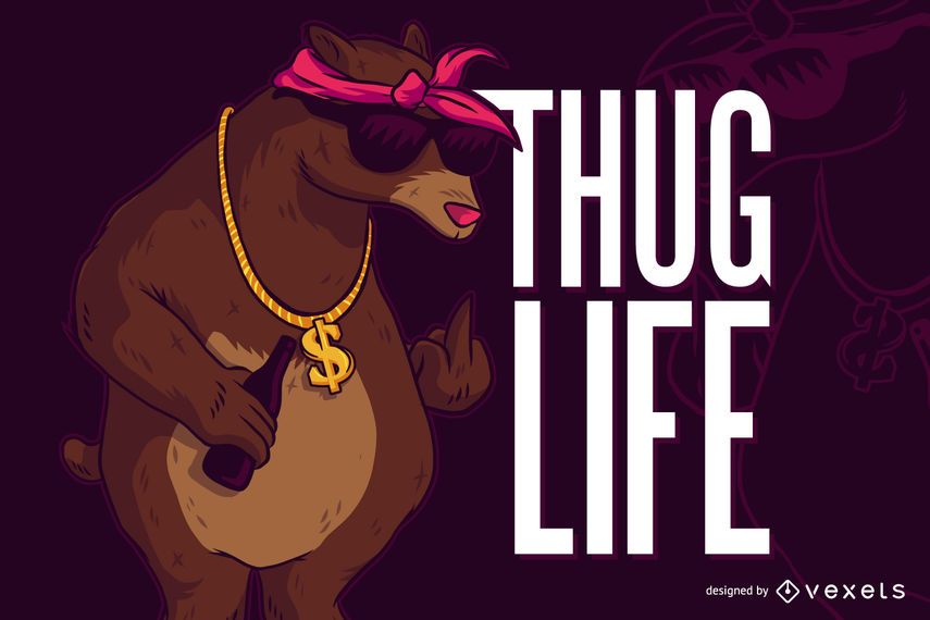 Ilustração de vida de bandido de urso Ilustração de vida de bandido de urso