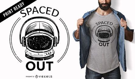 Diseño de camiseta espaciado