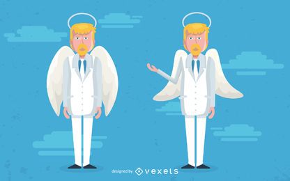 Male angel character illustration