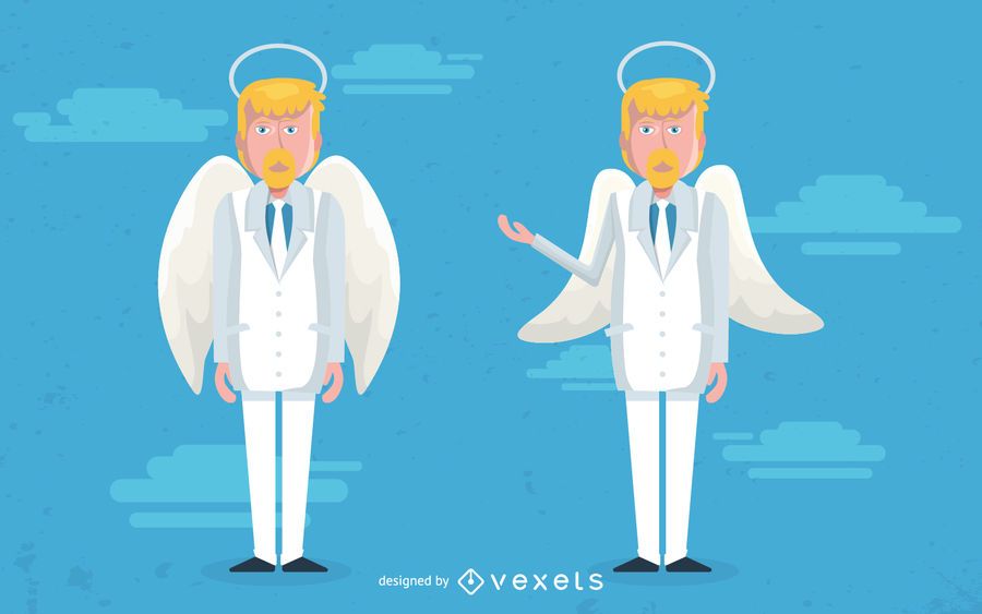 Male angel character illustration Male angel character illustration