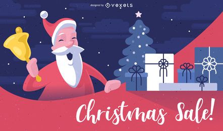 Santa Weihnachtsverkauf Hintergrund