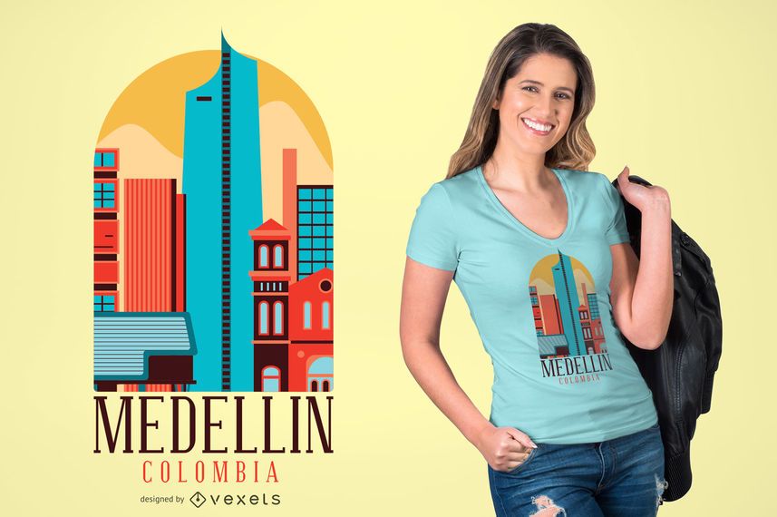 MEDELLIN COLOMBIA T-SHIRT DESIGN MEDELLIN COLOMBIA T-SHIRT DESIGN