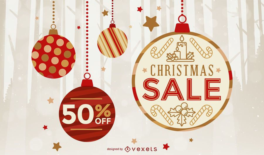 Christmas sale ornament background Christmas sale ornament background