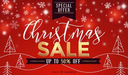Red Christmas sale design