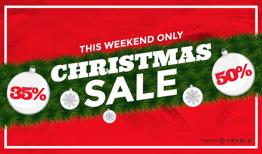 Christmas sale garland background Christmas sale garland background