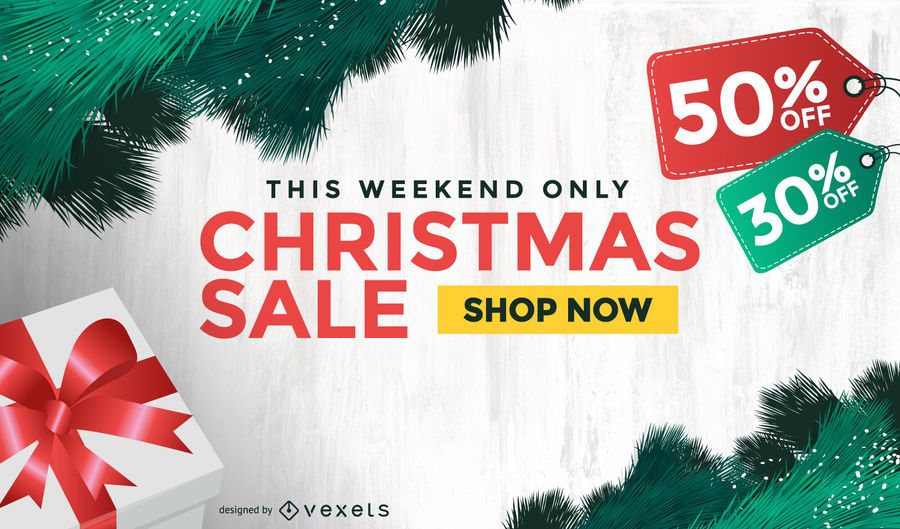Fondo de venta de Navidad con etiquetas de regalo Fondo de venta de Navidad con etiquetas de regalo